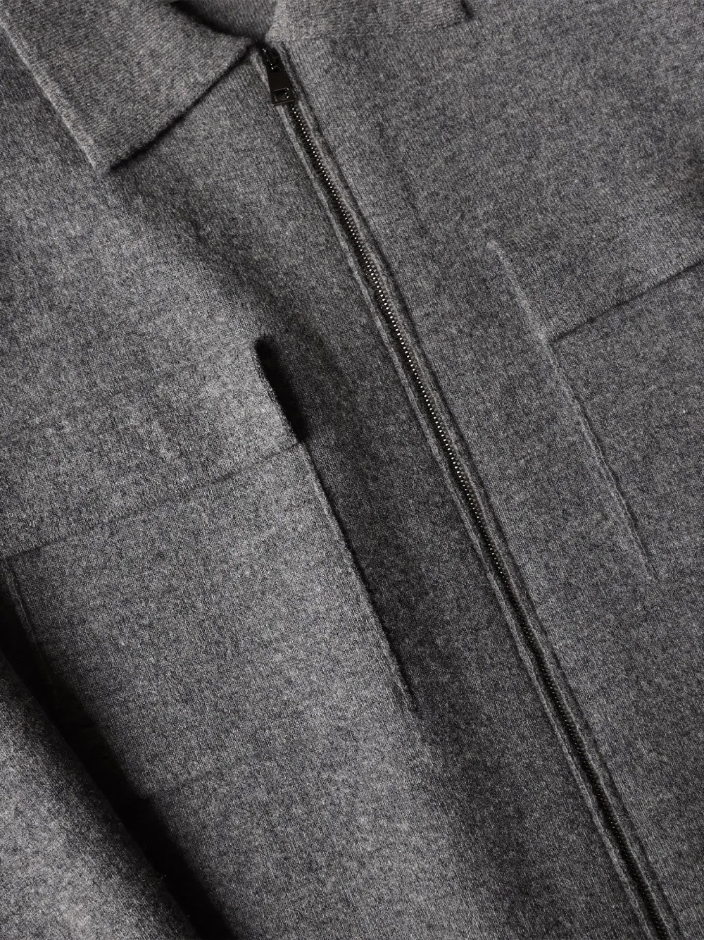 Roberto Collina zip-up chest-pocket cardigan Grijs
