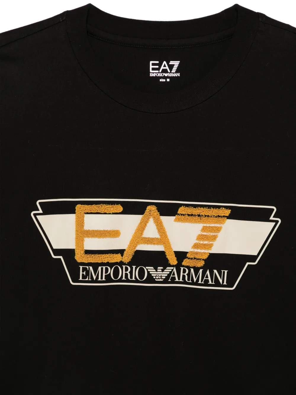 Ea7 Emporio Armani logo-print cotton T-shirt Zwart