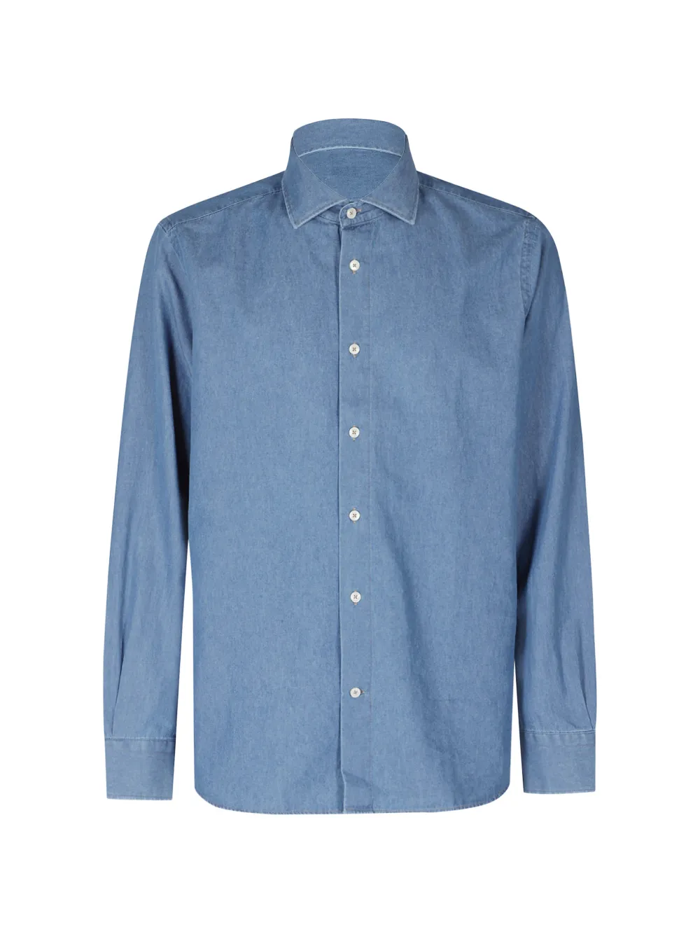 Seventy cotton long-sleeve shirt Blauw