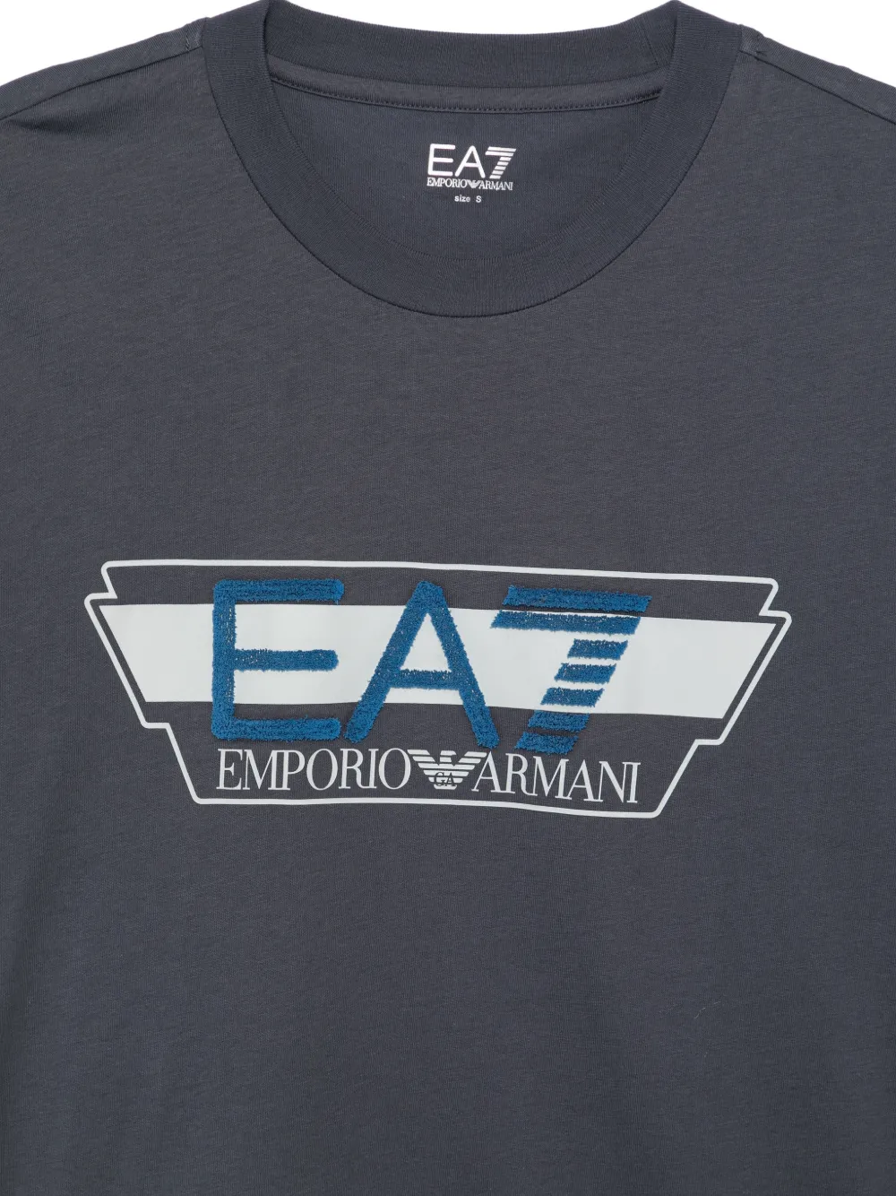 Ea7 Emporio Armani logo-print cotton T-shirt Grijs