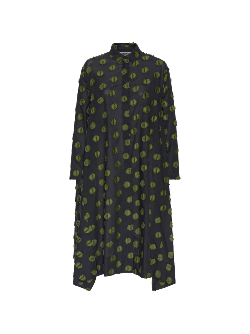 Henrik Vibskov Wind In textured-dot asymmetric dress Zwart