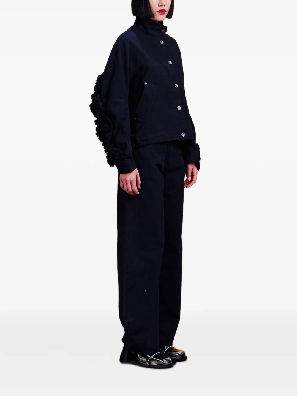 Henrik Vibskov Johnny fringe-detailed jacket Zwart