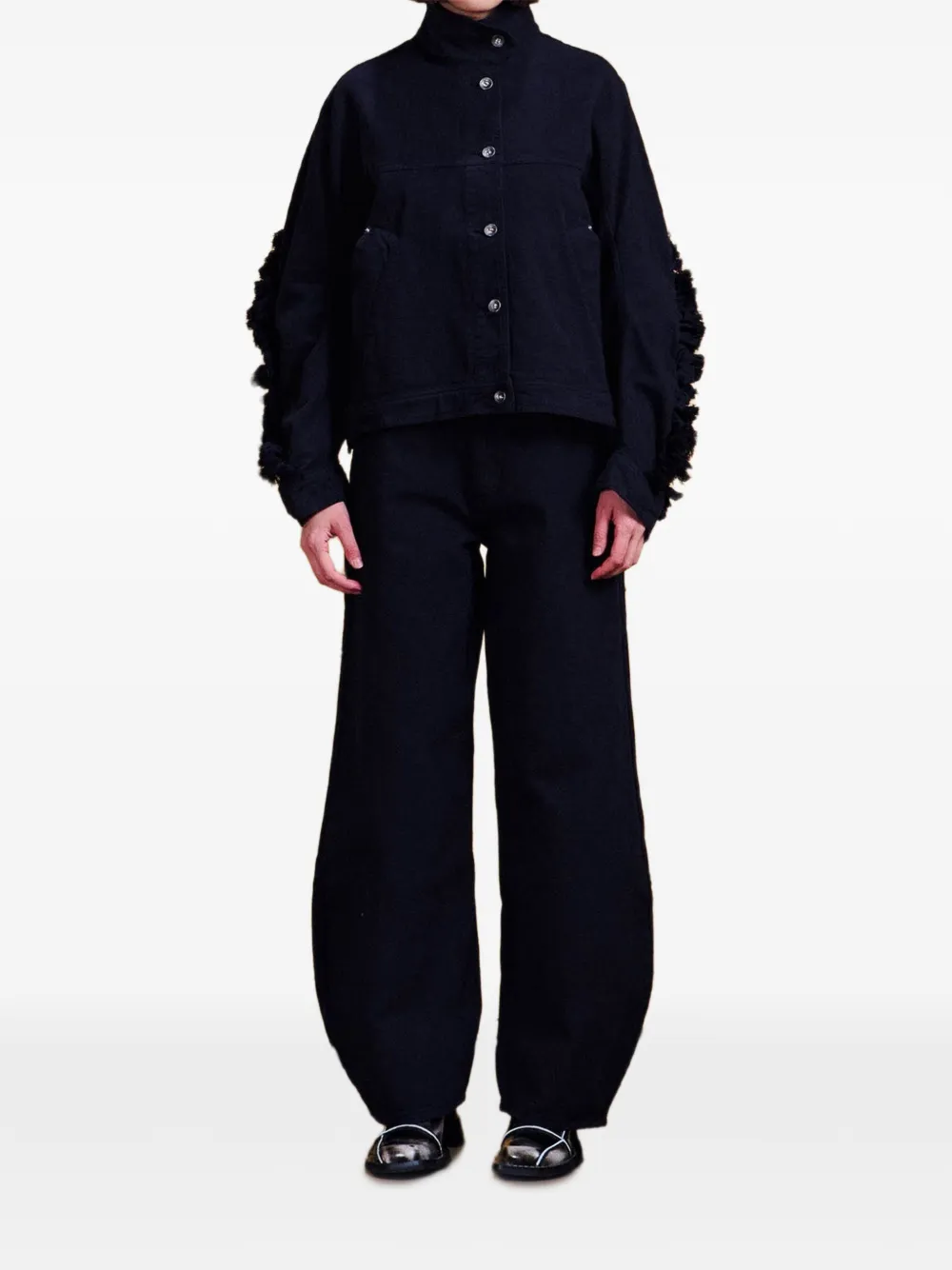 Henrik Vibskov Johnny fringe-detailed jacket Zwart