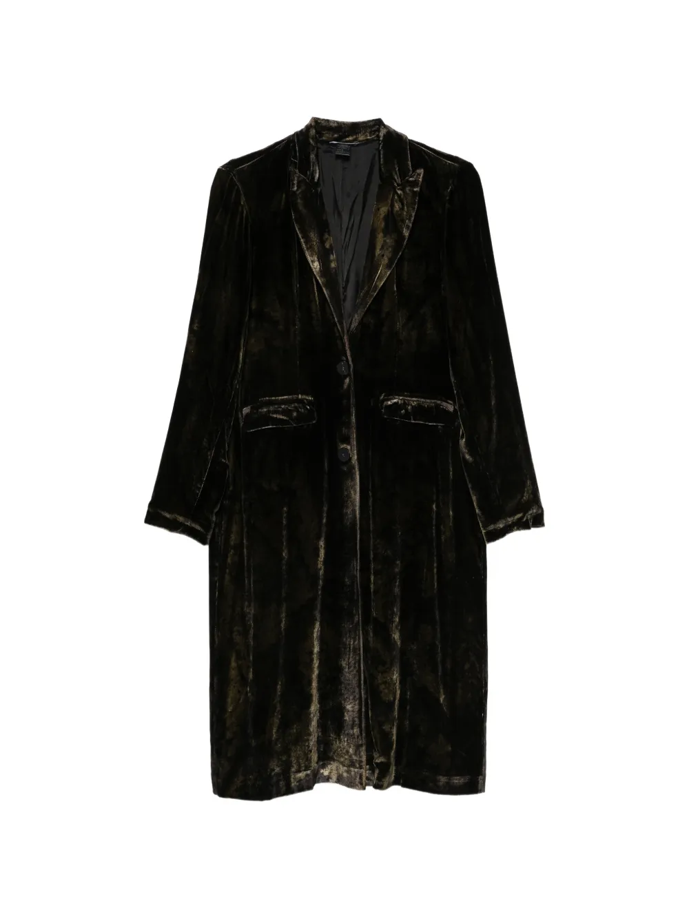 Avant Toi velvet single-breasted coat - Vert