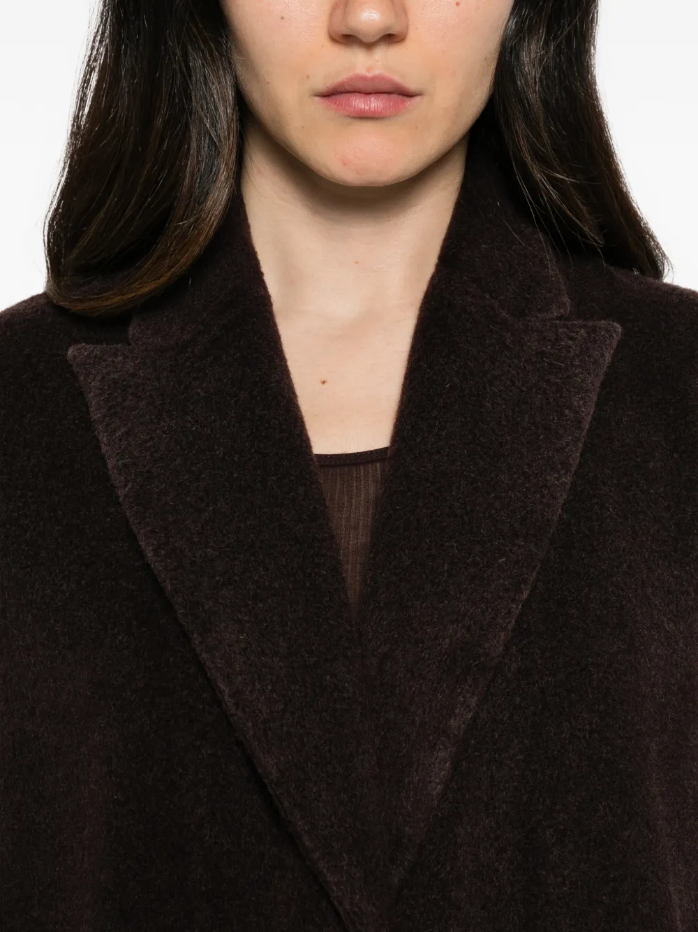 Avant Toi single-breasted notched-lapels coat Bruin