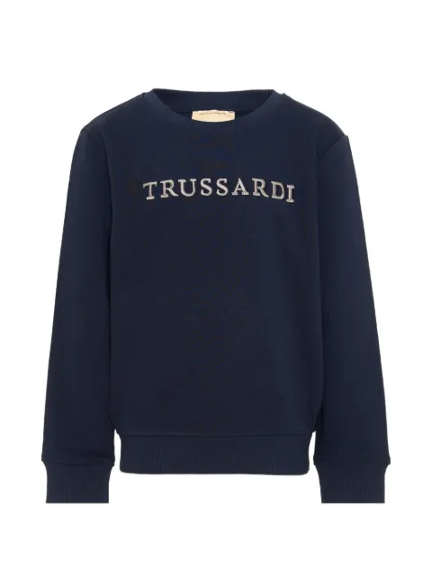 TRUSSARDI JUNIOR logo-embroidered sweater