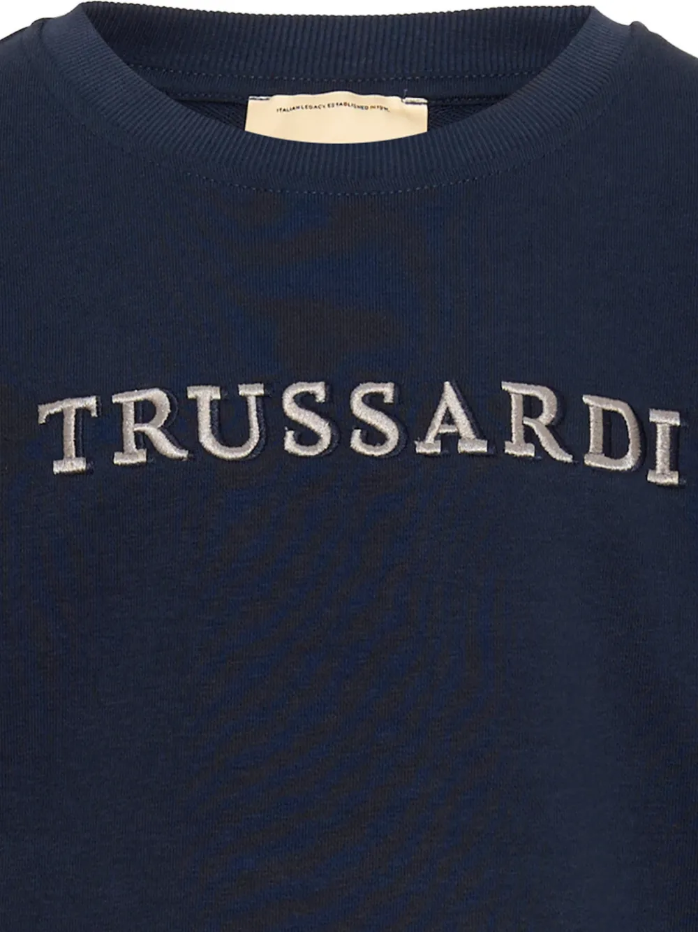 TRUSSARDI JUNIOR logo-embroidered sweater Blauw