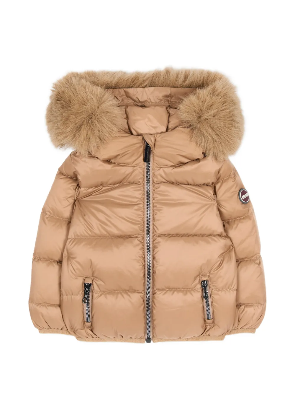 Colmar Kids faux-fur trim padded jacket Beige
