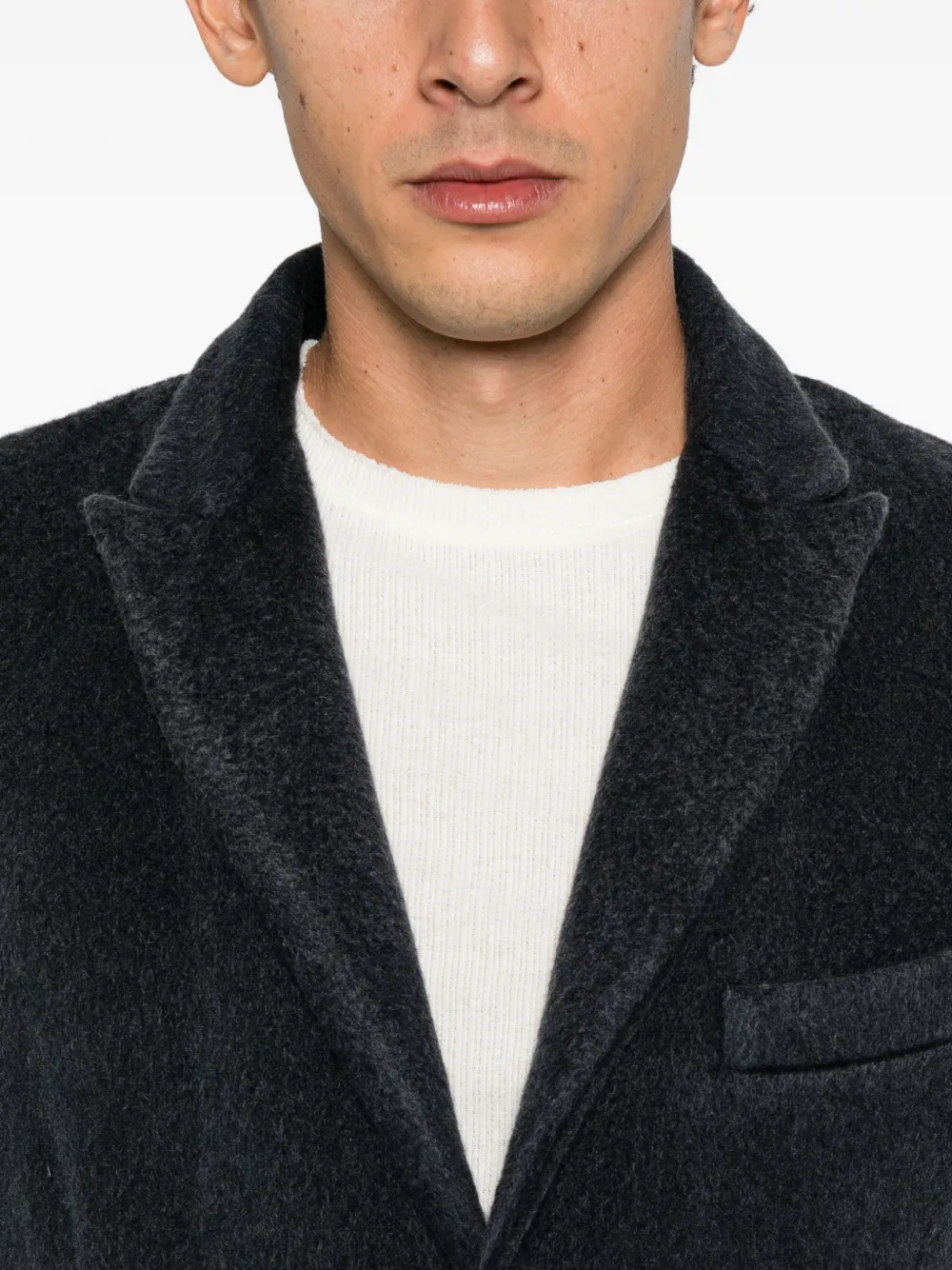 Avant Toi peaked-lapels single-breasted jacket Blauw