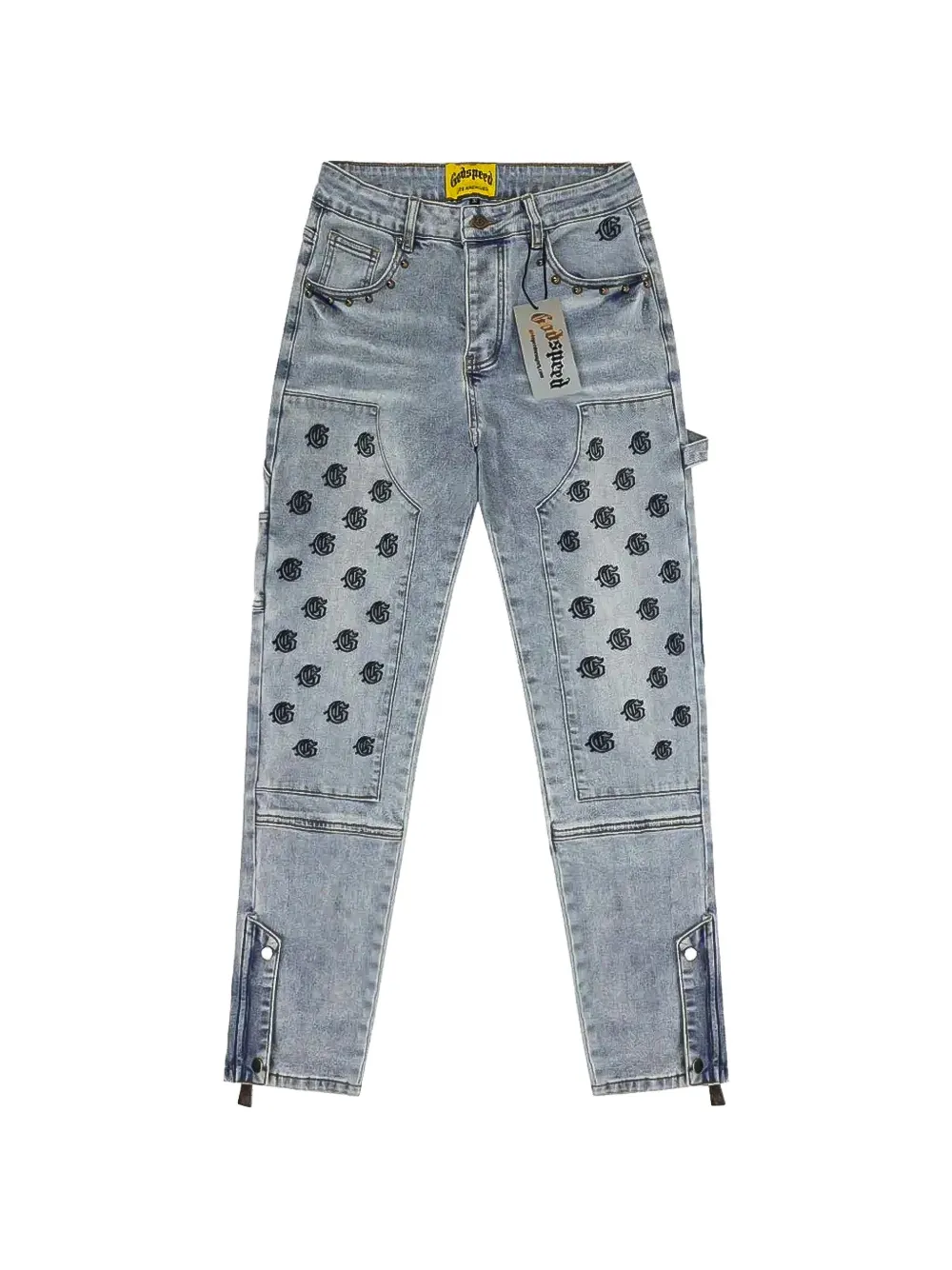 GODSPEED logo-embroidered carpenter jeans - Blu
