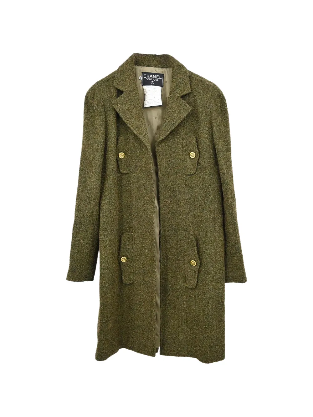 CHANEL Pre-Owned 1994 Tweed coat - Green