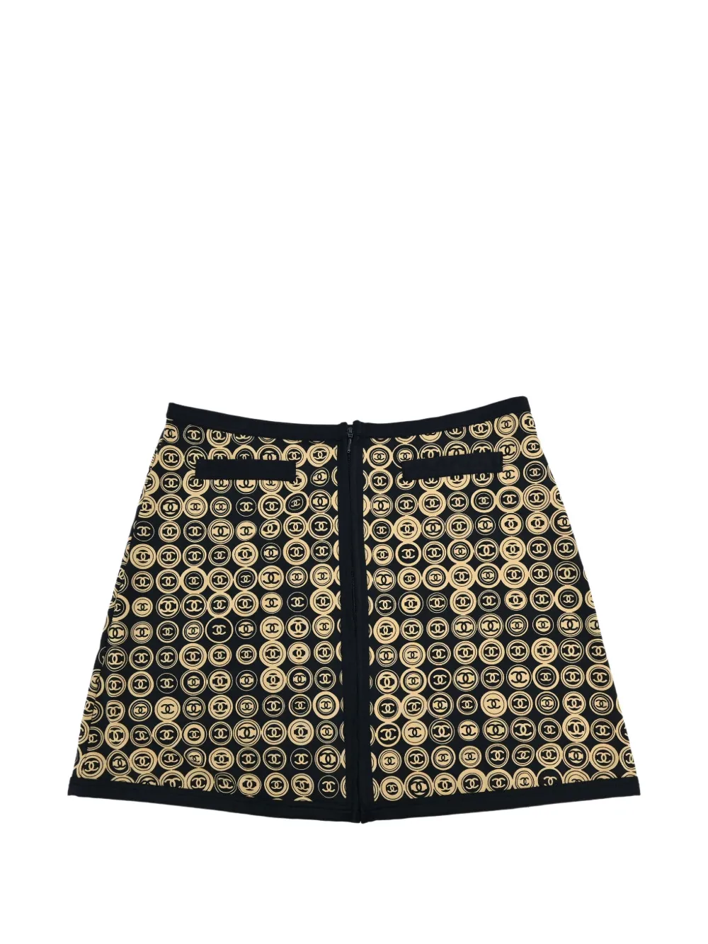 CHANEL Pre-Owned 2003 CC logo-print mini skirt - Schwarz