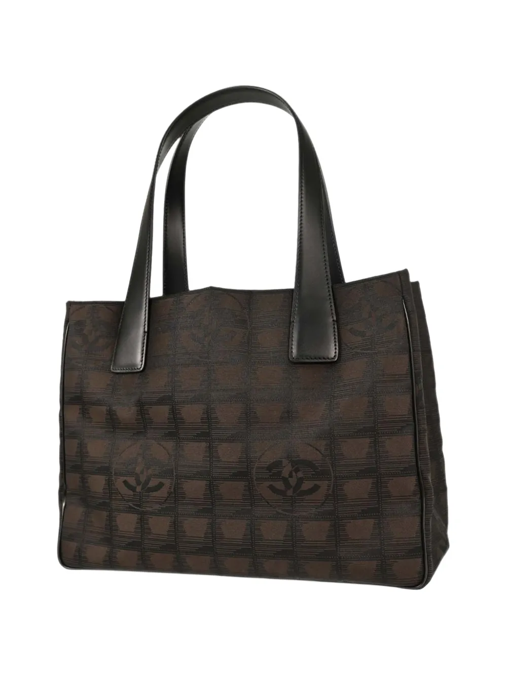 CHANEL Pre-Owned 2004-2005 Travel Line jacquard tote bag - Brown