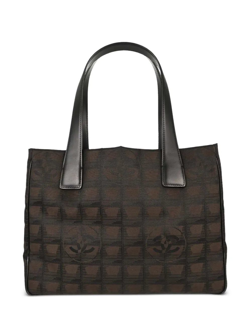 CHANEL Pre-Owned 2004-2005 Travel Line jacquard tote bag - Braun