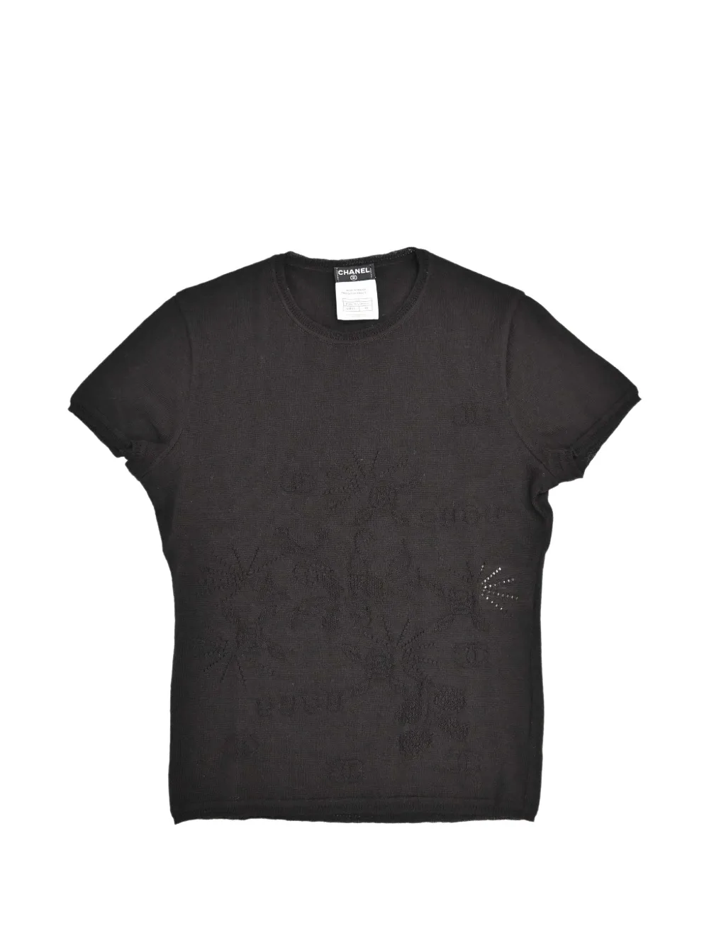 CHANEL Pre-Owned 2001 fine-knit top - Schwarz