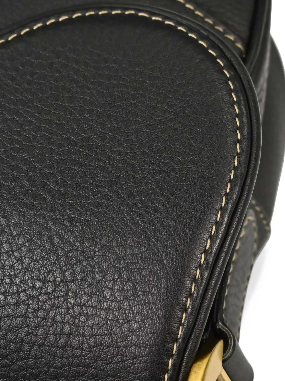 Christian Dior Pre-Owned Saddle leather shoulder bag Zwart