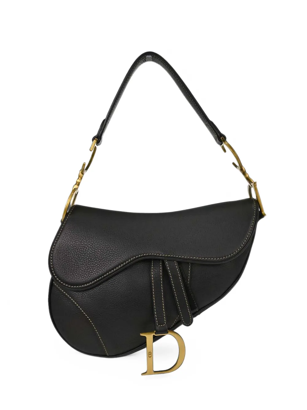 Christian Dior Pre-Owned Saddle leather shoulder bag - Schwarz