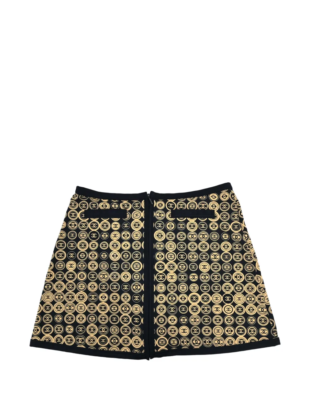 CHANEL Pre-Owned 2003 CC logo-print mini skirt - Schwarz