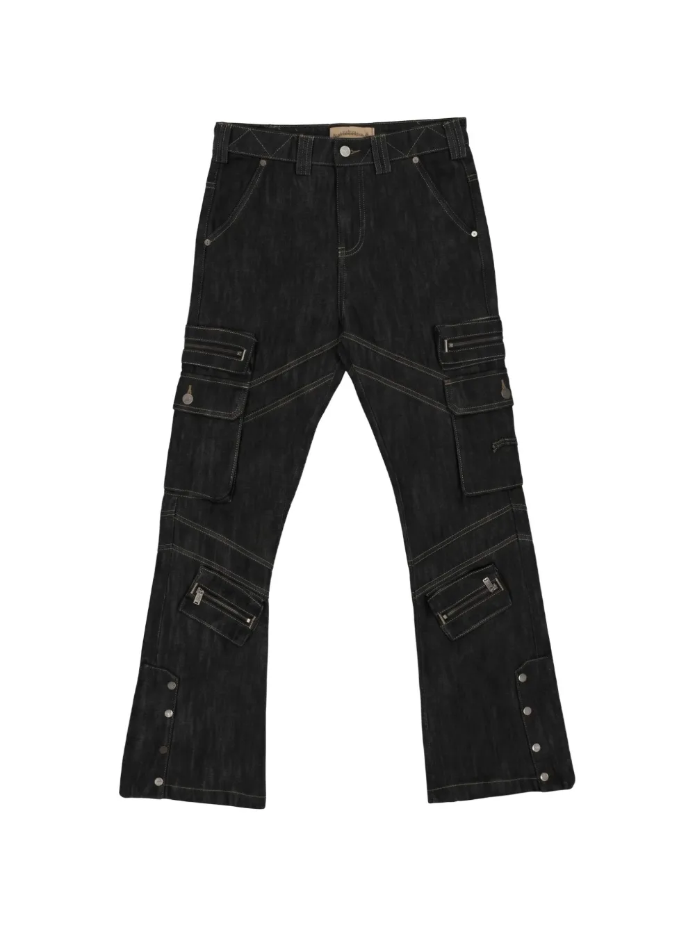 GODSPEED Rockstar flared cargo jeans - Nero