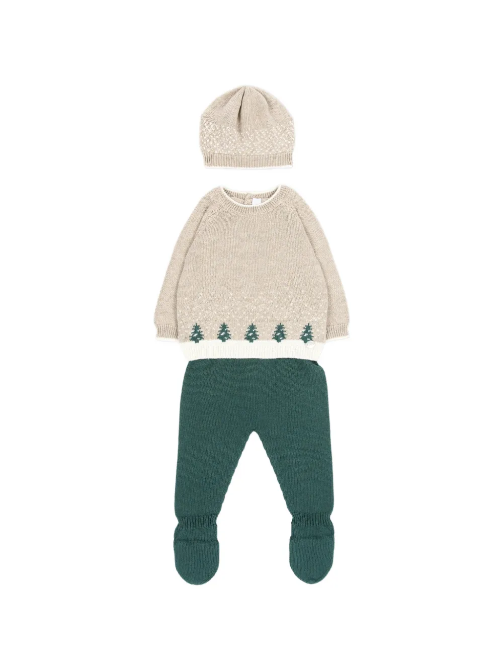 Martin Aranda tree-intarsia knitted set - Nude