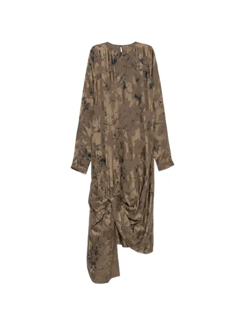Uma Wang Apque floral-jacquard draped dress
