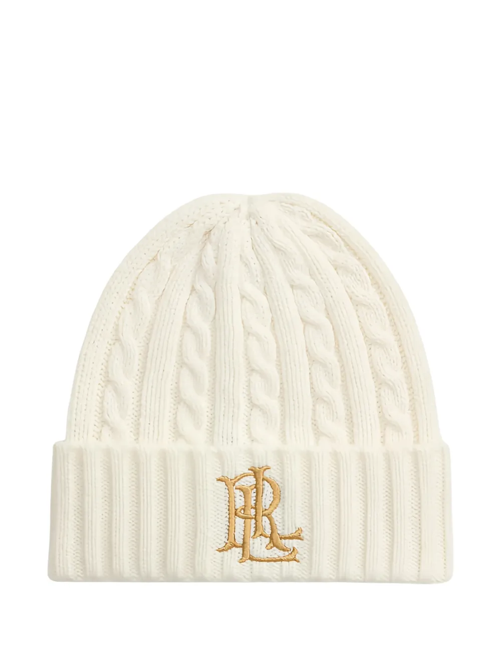 Lauren Ralph Lauren Kabelgebreide muts Wit