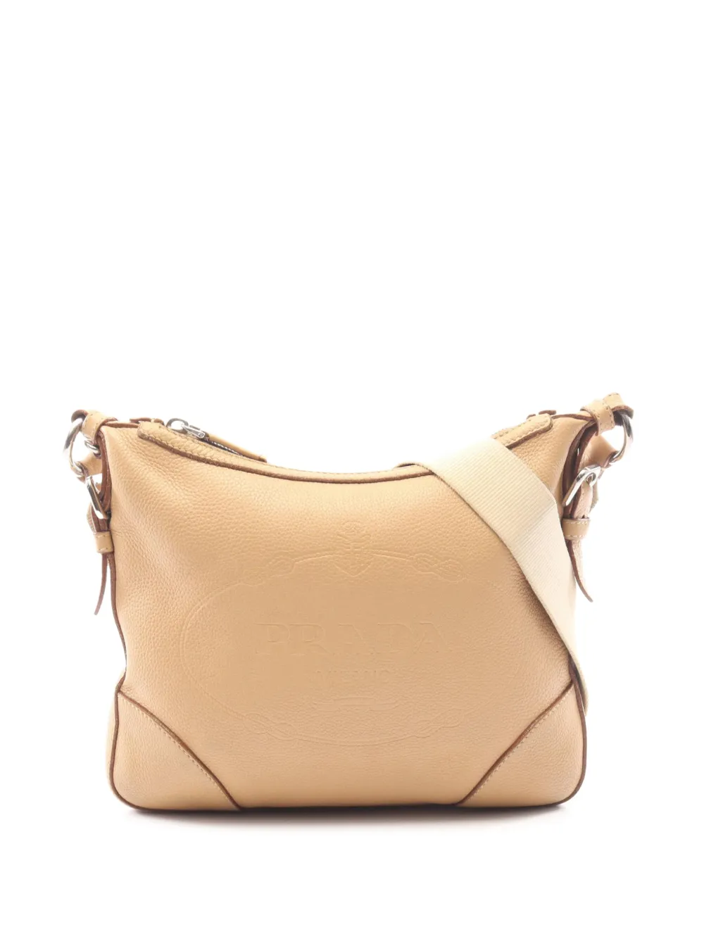 Prada Pre-Owned 2010-2026 Vitello Daino Logo crossbody bag - Neutrals