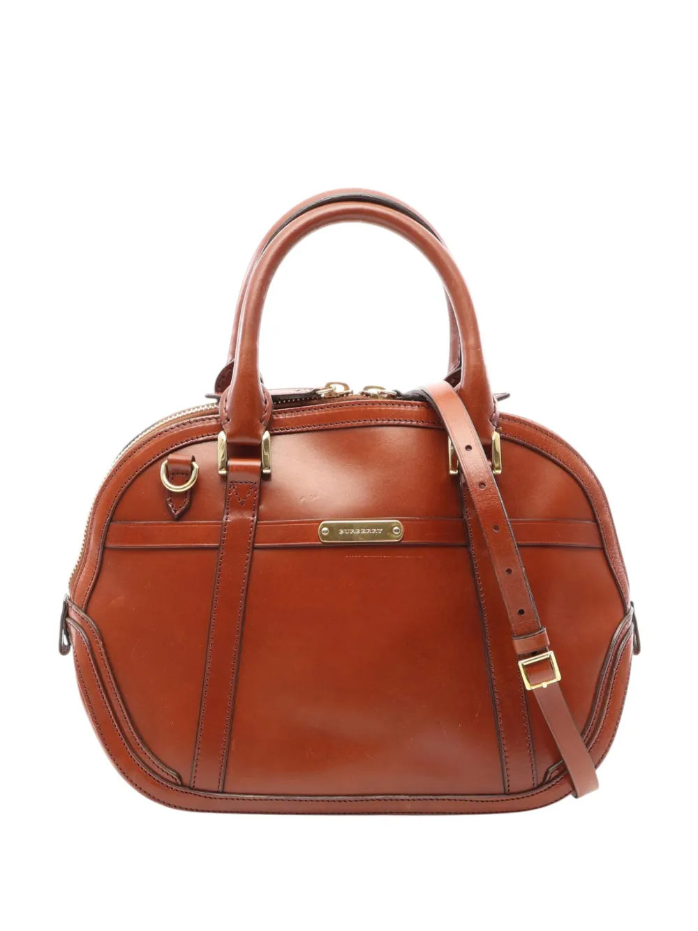 Burberry Pre-Owned 2000-2017 Small Calfskin Bridle Orchard satchel - Brown