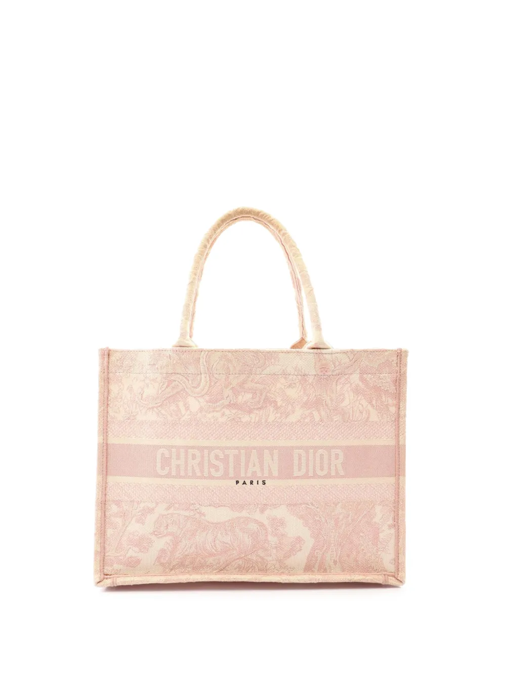 Christian Dior Pre-Owned 2000-2026 Medium Canvas Embroidered Dioriviera Toile De Jouy Book tote bag - Pink