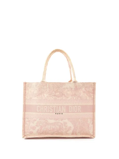 Christian Dior Pre-Owned 2000-2026 Medium Canvas Embroidered Dioriviera Toile De Jouy Book tote bag
