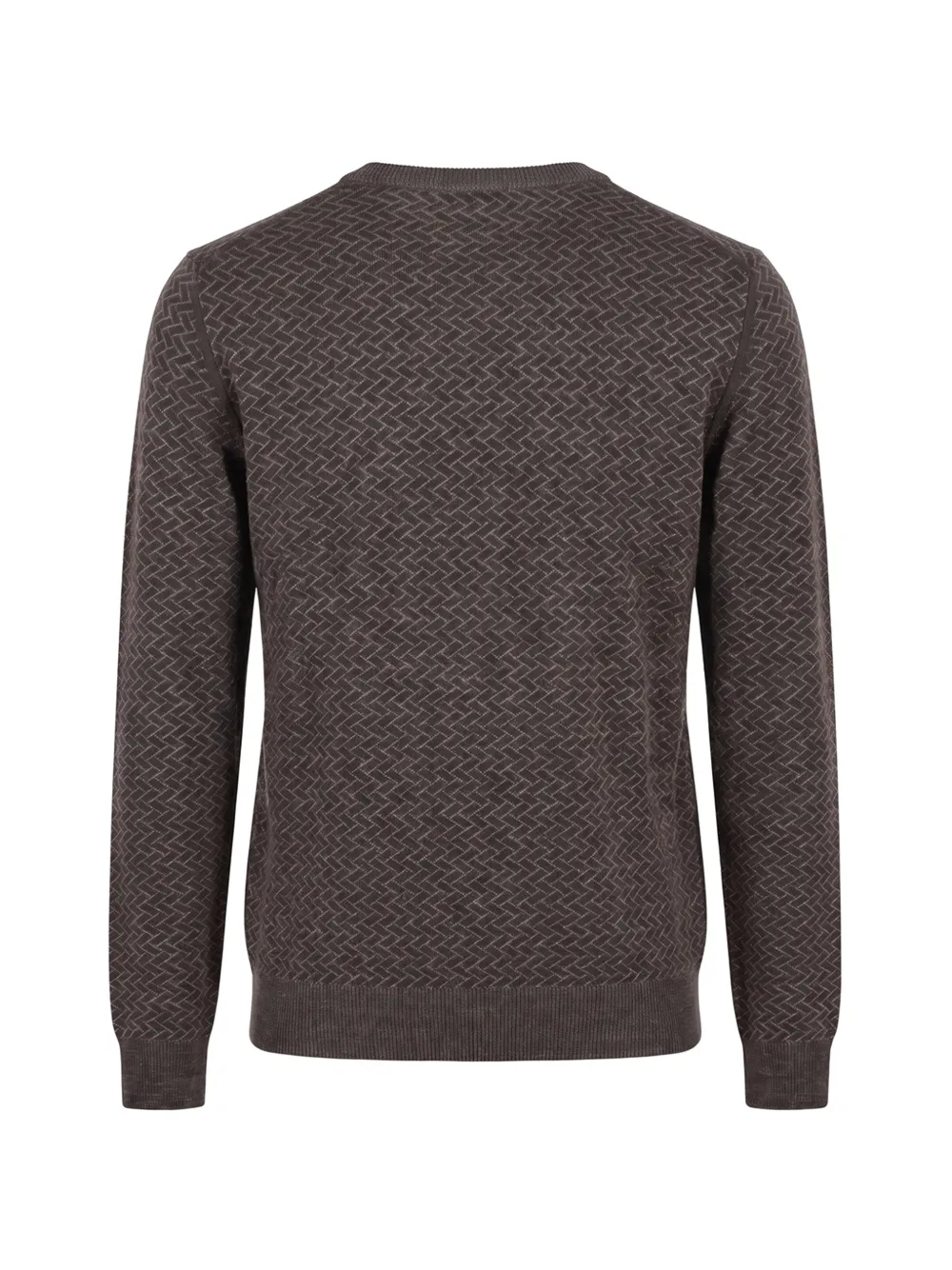 Drumohr geometric-pattern merino sweater Bruin