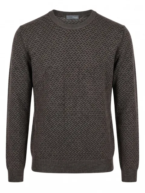 Drumohr geometric-pattern merino sweater