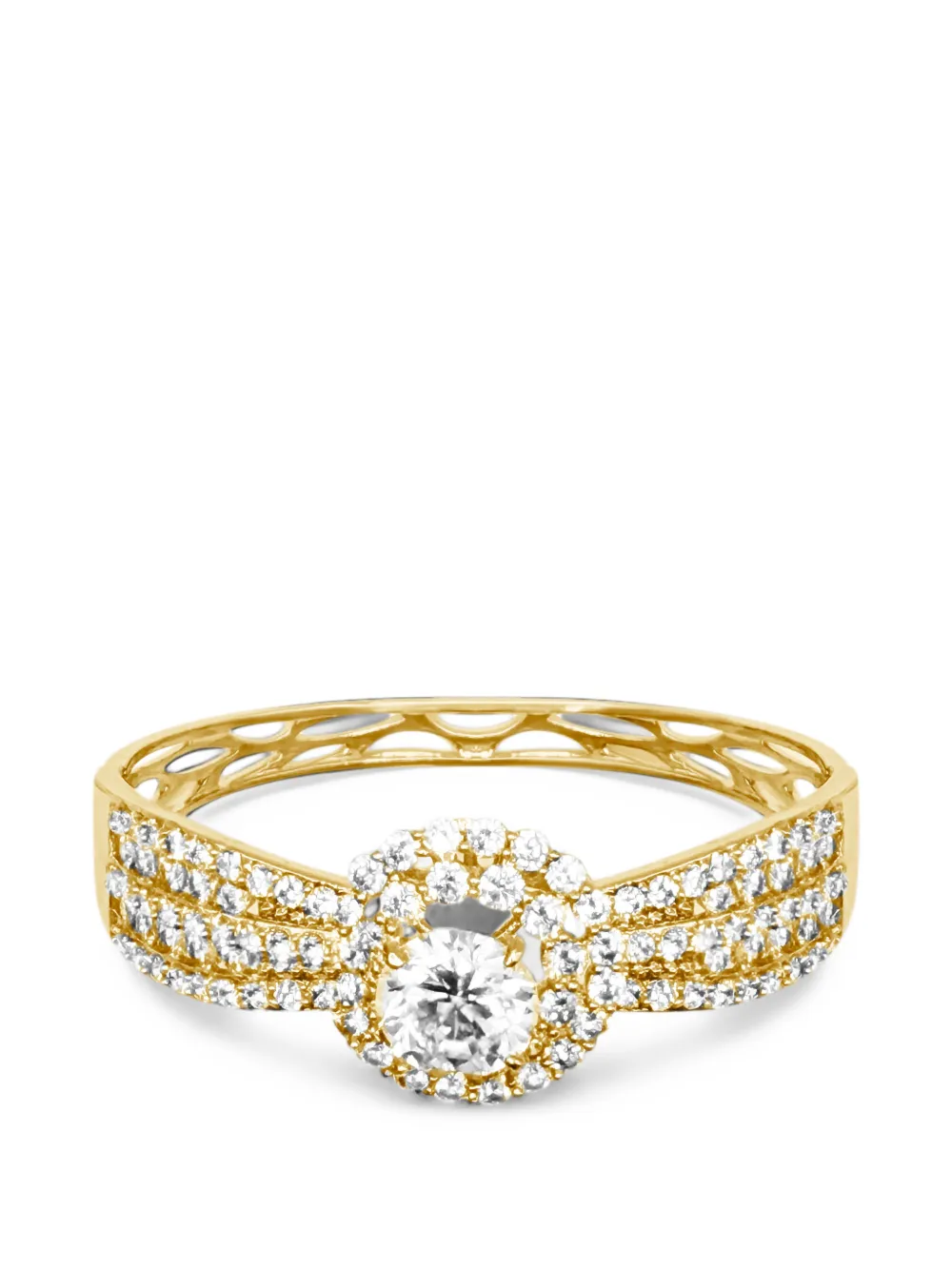 HZMER JEWELLERY Sitara crystal-embellished cuff bracelet - Gold