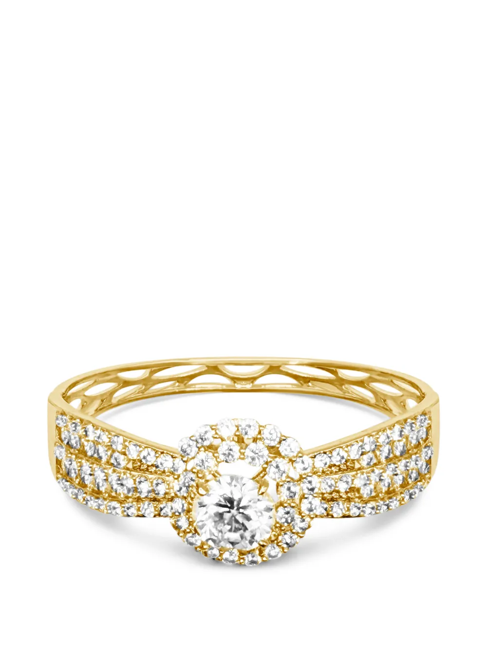 HZMER JEWELLERY Sitara crystal-embellished cuff bracelet - Oro