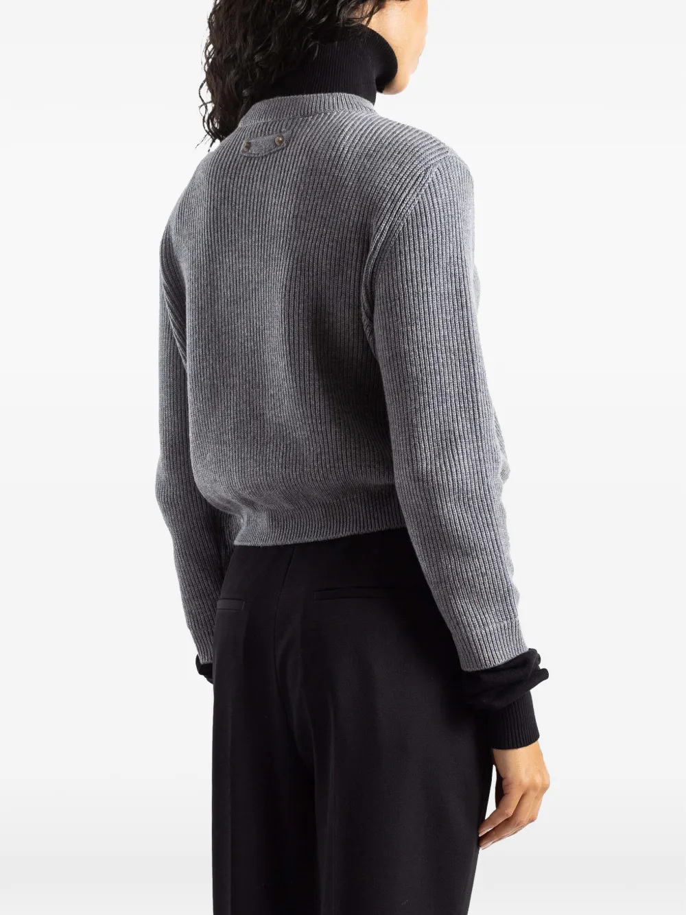 Balenciaga hybrid zip-up cardigan Grijs