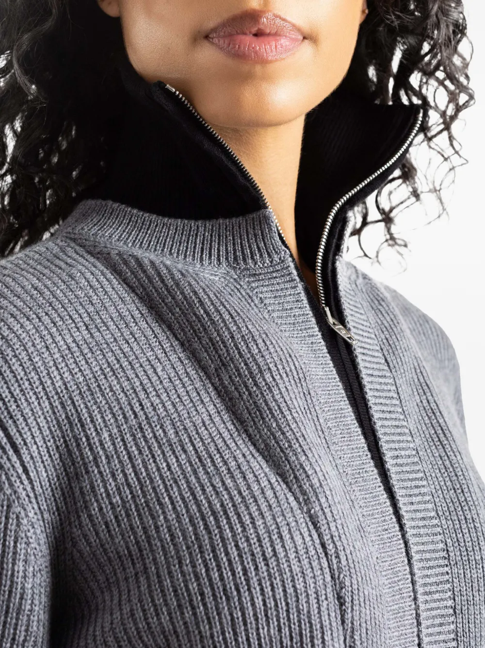 Balenciaga hybrid zip-up cardigan Grijs