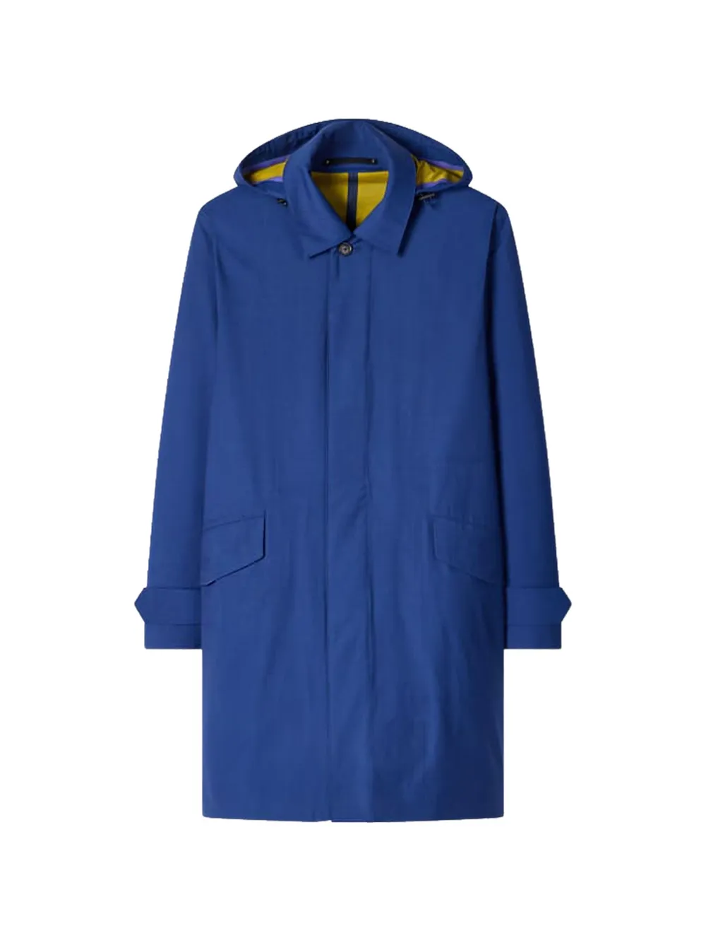 Paul Smith cobalt blue 'Storm System' 3-layer hooded mac coat - Blau