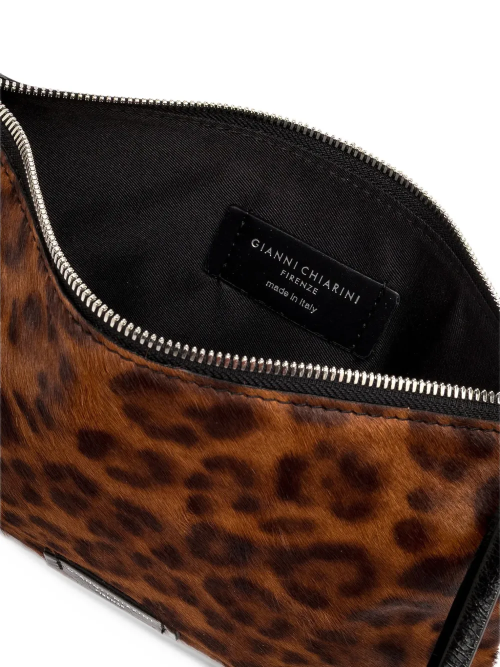 GIANNI CHIARINI Hermy leopard-print crossbody bag Bruin