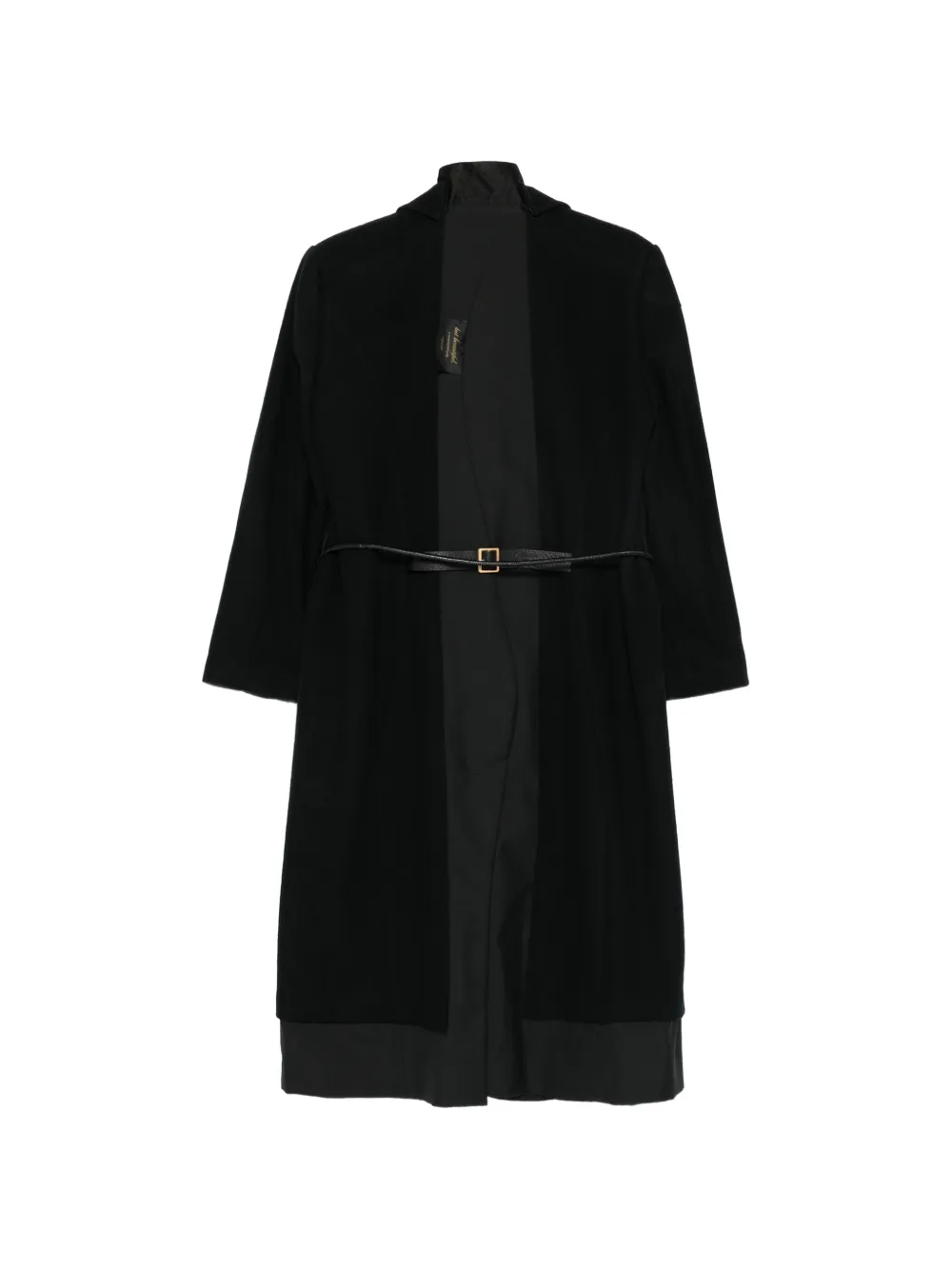 Undercover belted layered coat Zwart