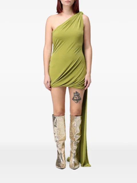 Eleh one-shoulder draped mini dress