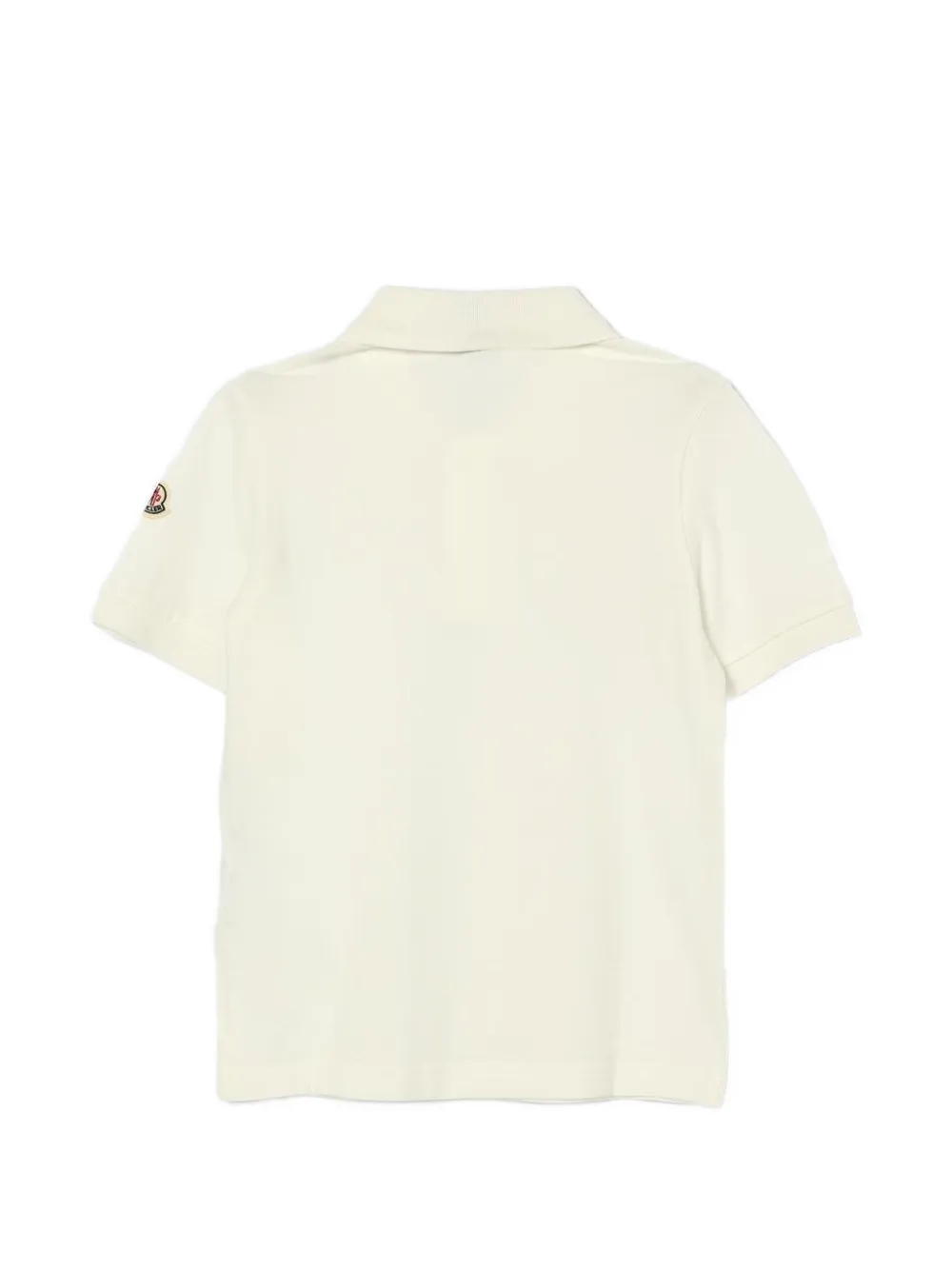 Moncler Enfant logo-patch piqué polo shirt Wit
