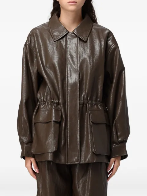 Eleh drawstring-waist pocket-detail coat