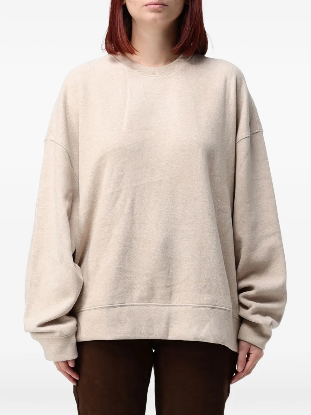 Eleh dropped-shoulder crew-neck sweatshirt - Nude