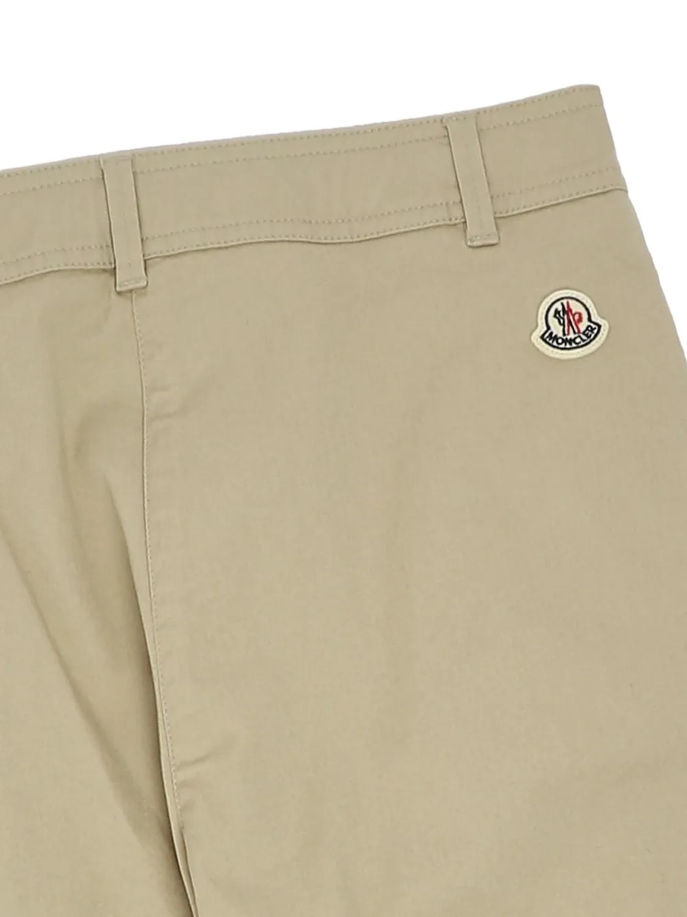 Moncler Enfant pleated-detail cotton chinos Beige