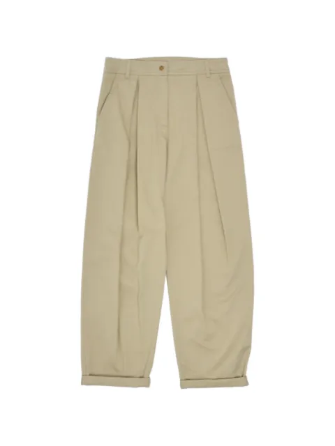 Moncler Enfant pleated-detail cotton chinos