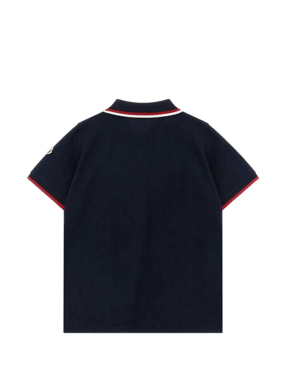 Moncler Enfant logo-patch polo shirt Blauw