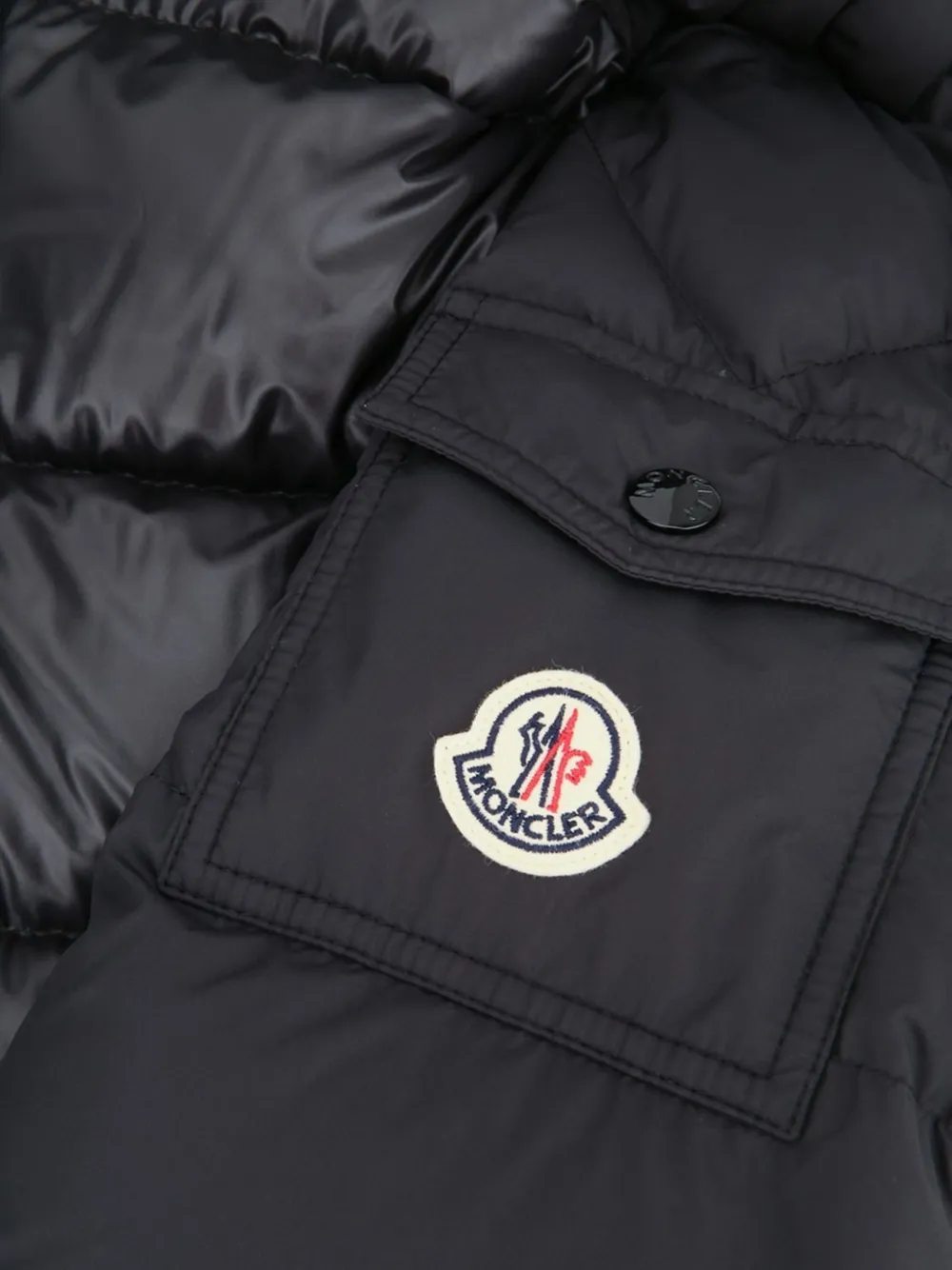 Moncler Enfant Hyoseris hooded puffer jacket Zwart