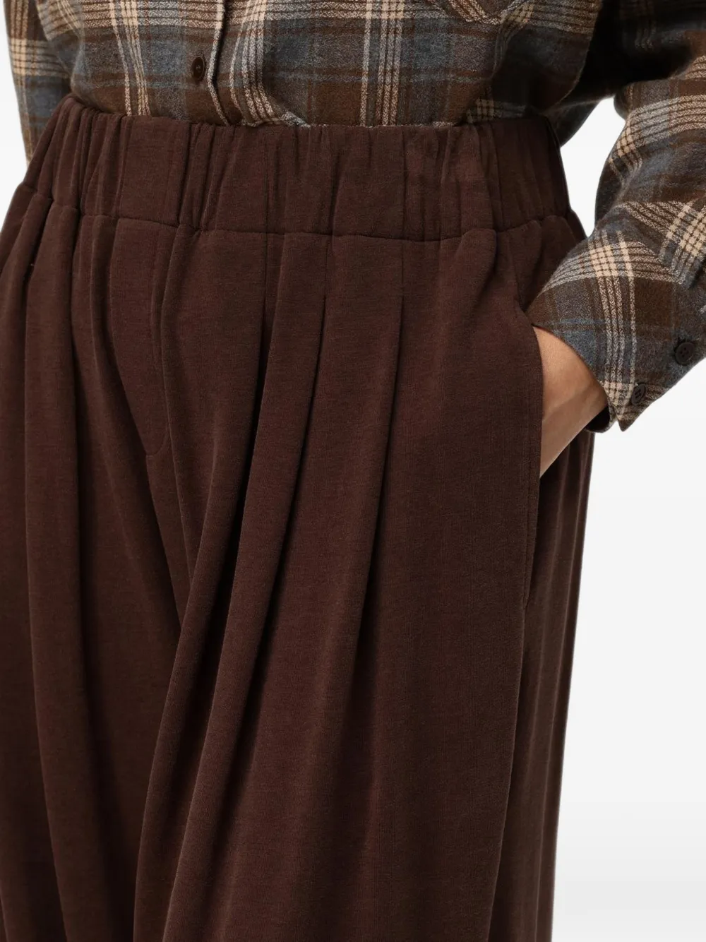 Eleh pleated wide-leg trousers Bruin