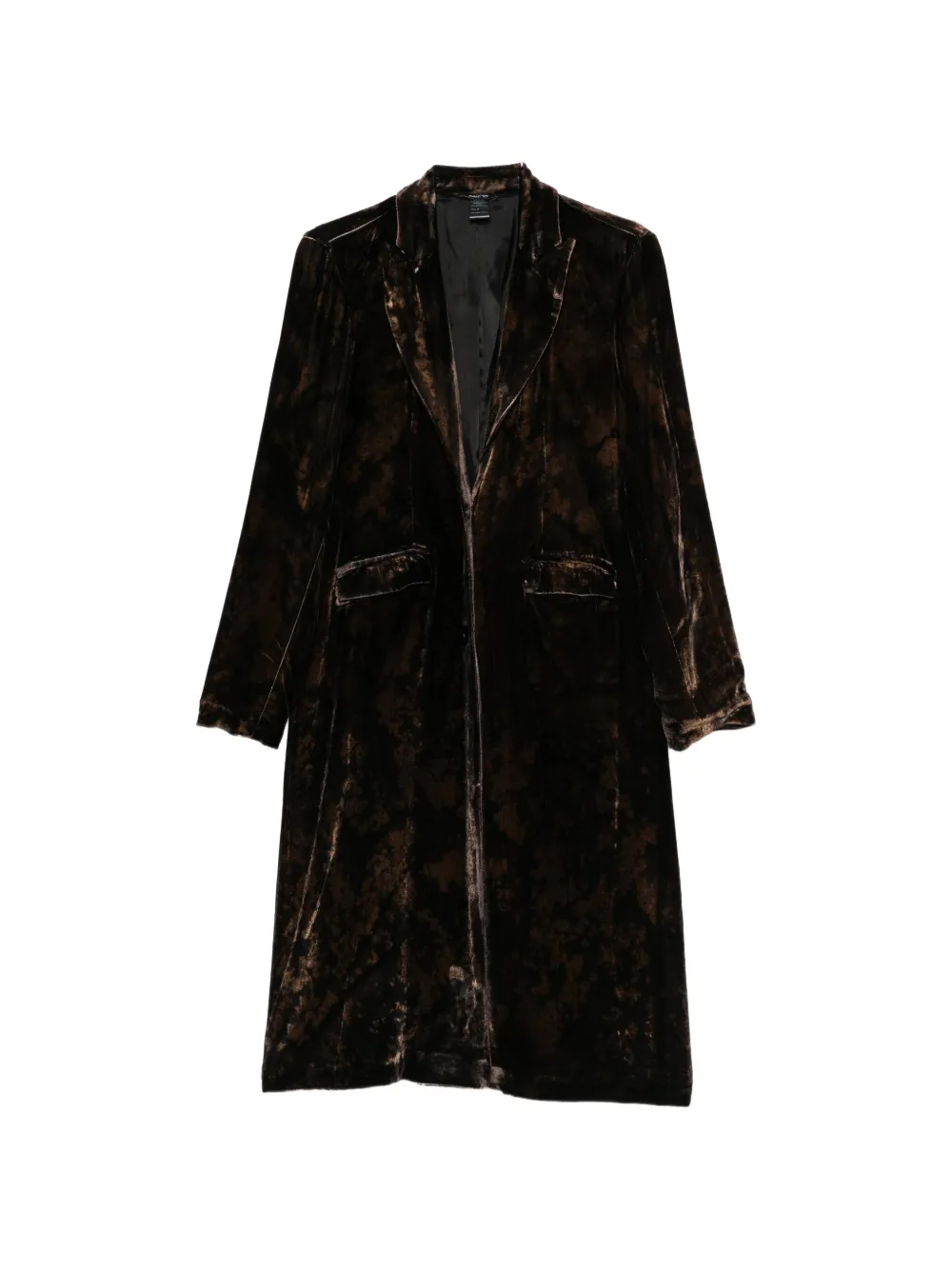Avant Toi velvet single-breasted coat - Vert