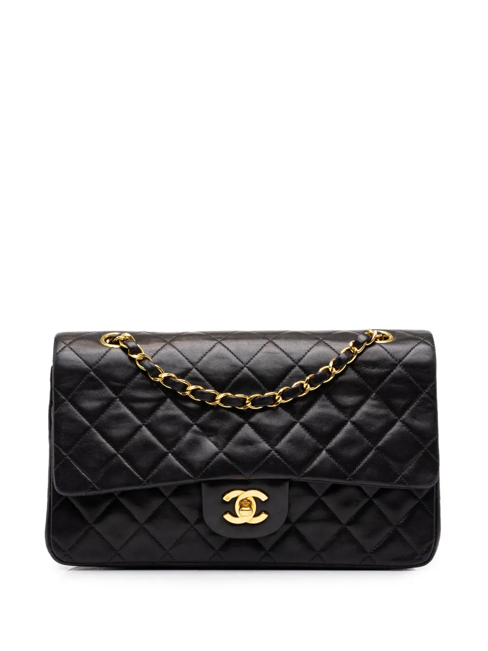 CHANEL Pre-Owned 1996-1997 Medium Classic Lambskin Double Flap shoulder bag - Black